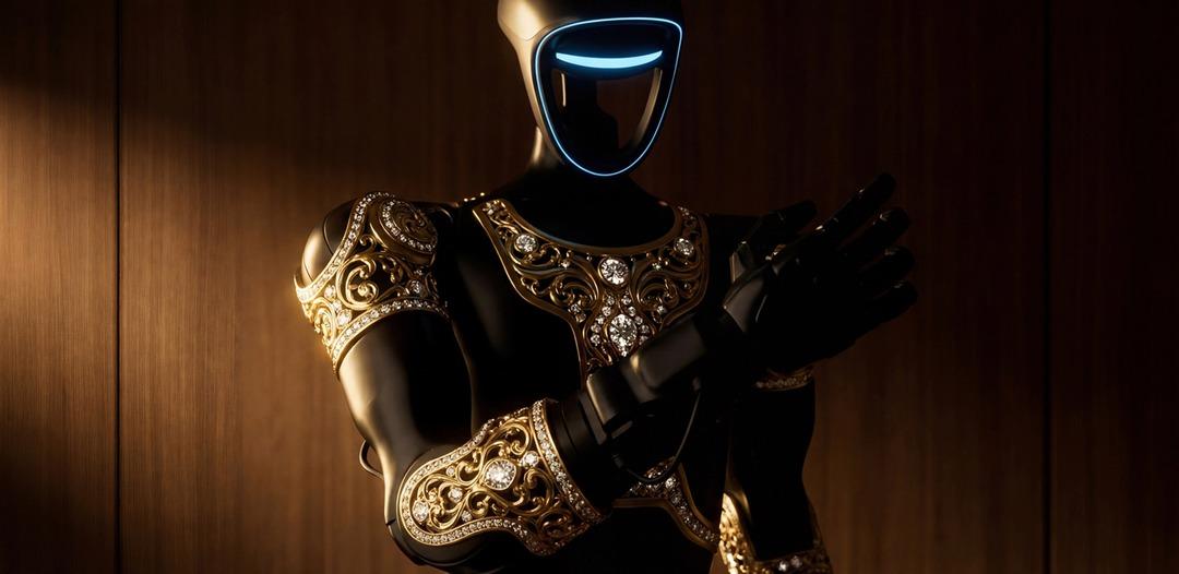 Altın ve değerli taşlarla süslenmiş! İşte dünyanın ilk lüks insansı robotu