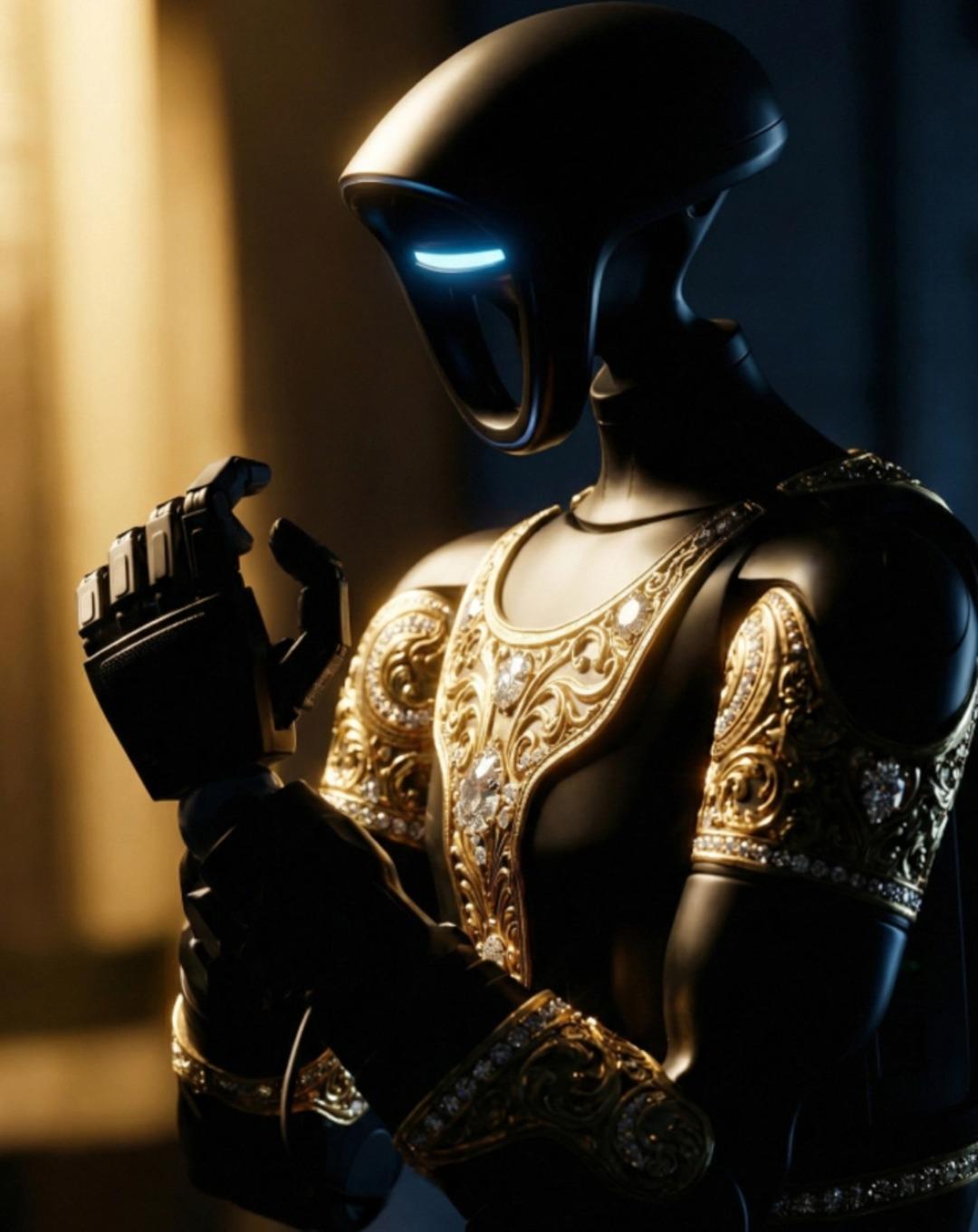 Altın ve değerli taşlarla süslenmiş! İşte dünyanın ilk lüks insansı robotu