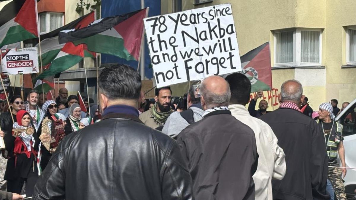 Berlin'de Nakba'nın 78'inci yıl dönümü anma yürüyüşüne polisin sert müdahalesi: 15 tutuklu 2