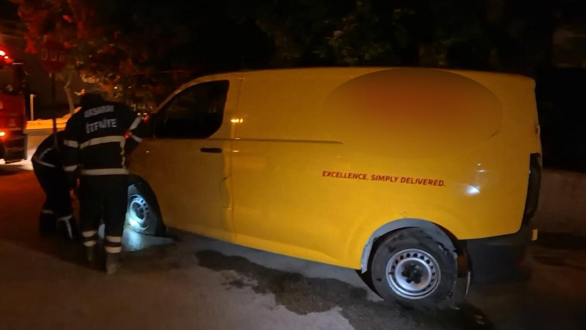 Aksaray'da hareketli saatler! Lastiklerini kesip üzerine mazot döküp ateşe verecekti... 2